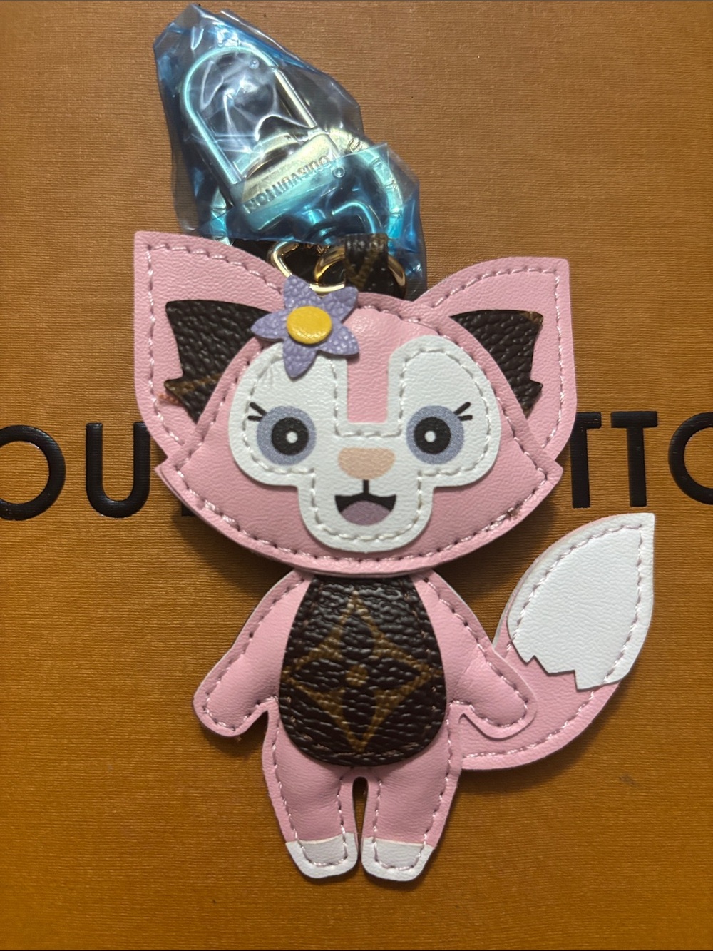 LV Pink Fox Charm/Keychain
